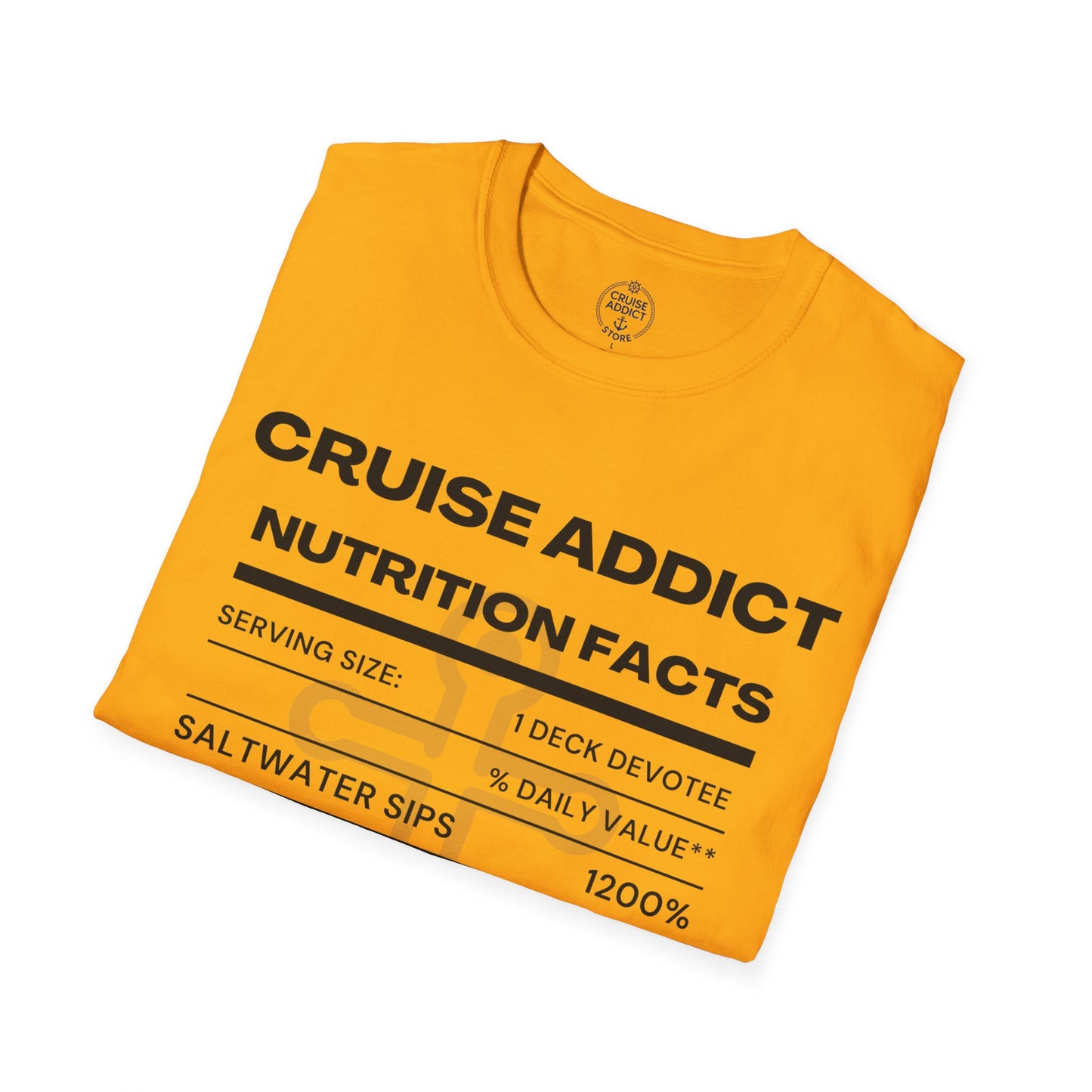 Cruise Addict Nutrition Label T-Shirt  Unisex Softstyle Shirt