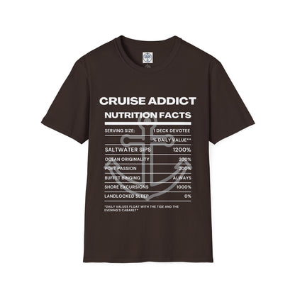 Cruise Addict Nutrition Label T-Shirt  Unisex Softstyle Shirt