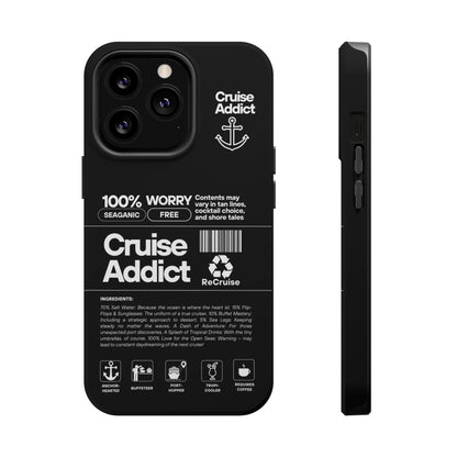 Cruise Addict Magnetic MagSafe® Tough Phone Case – Black Cover for Travelers & Cruise Lovers