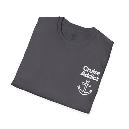 Cruise Addict Softstyle T-Shirt – 100% Ring-Spun Cotton, Lightweight Comfort, DTG Front & Back Print