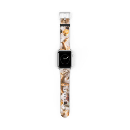 Seashells Striped Apple Watch Band – Nautical Style Strap for Ocean Lovers