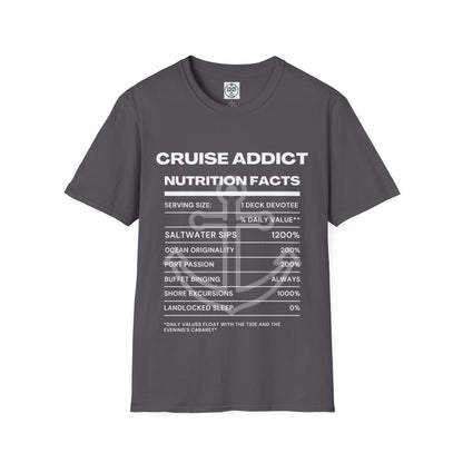 Cruise Addict Nutrition Label T-Shirt  Unisex Softstyle Shirt
