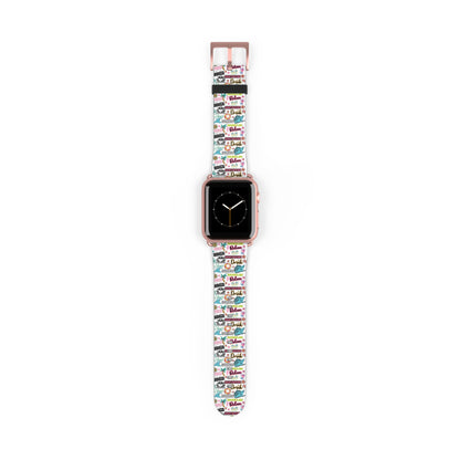 Vacation Icons Tropical Watch Band – Summer Cruise Vibes, Fun Apple Watch Strap for Ocean Lovers