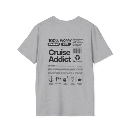 Cruise Addict Softstyle T-Shirt – 100% Ring-Spun Cotton, Lightweight Comfort, DTG Front & Back Print