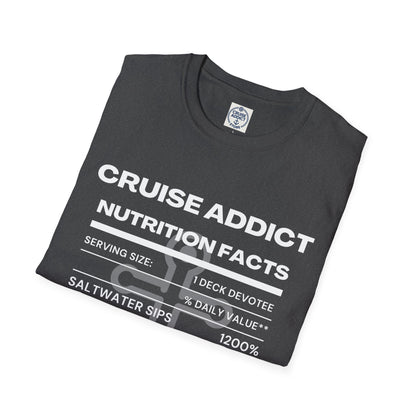 Cruise Addict Nutrition Label T-Shirt  Unisex Softstyle Shirt