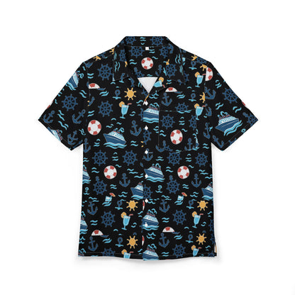 Nautical Hawaiian Button-Down Shirt