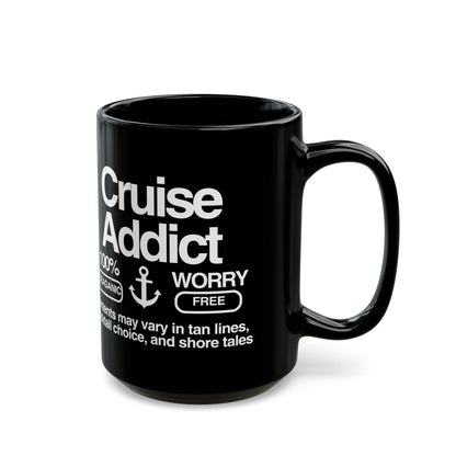 Cruise Addict Black Mug, 15oz