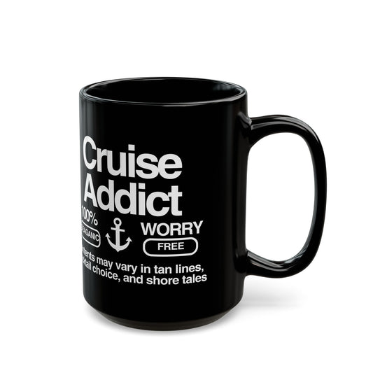 Cruise Addict Black Mug, 15oz