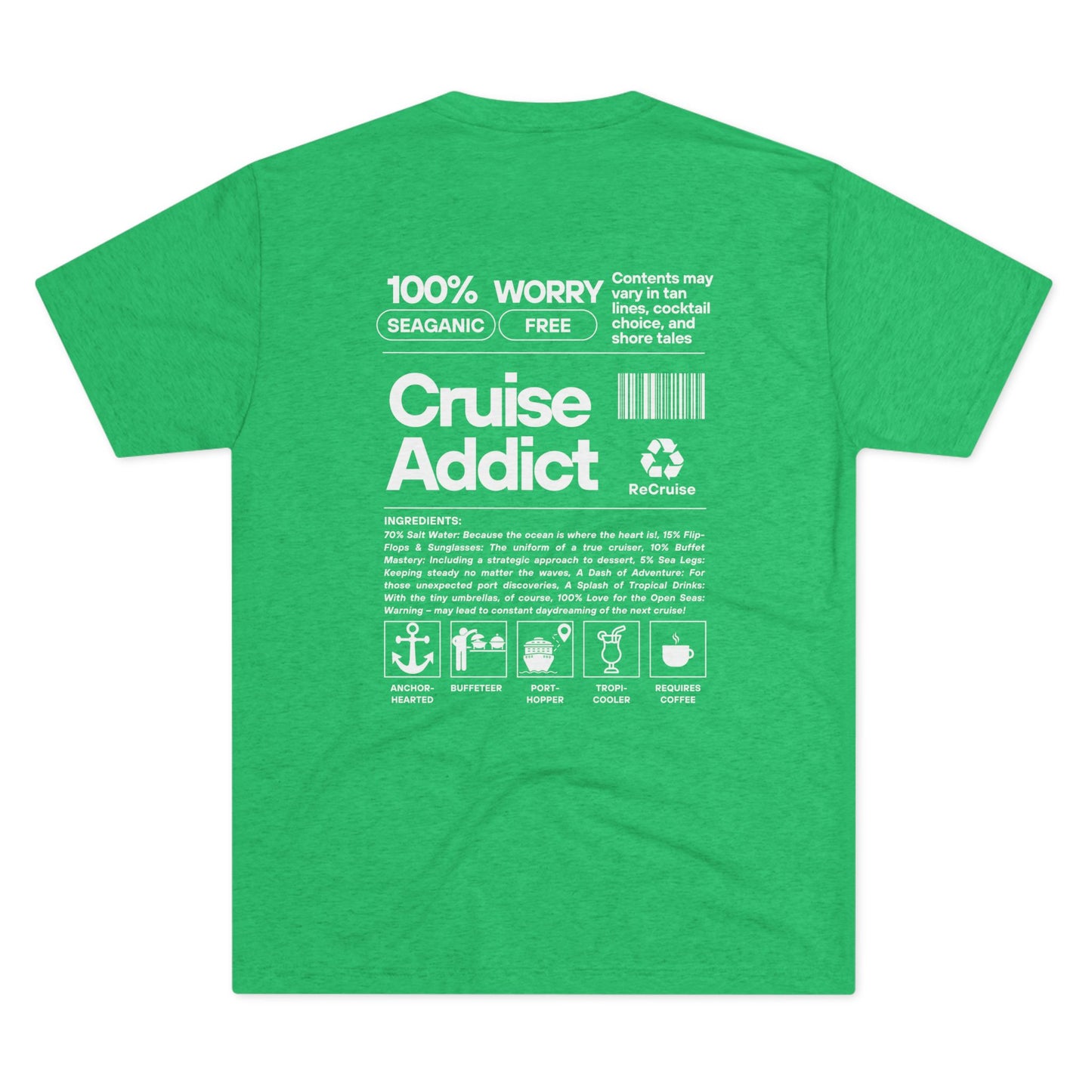Cruise Addict Tri-Blend Tee – Ultra Soft, Durable Comfort with DTG Front & Back Print