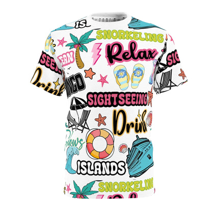 Tropical Vacation Unisex Cut & Sew Tee