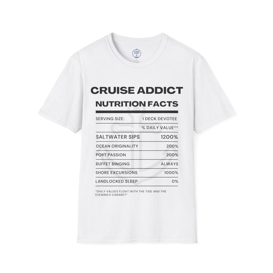 Cruise Addict Nutrition Label T-Shirt  Unisex Softstyle Shirt